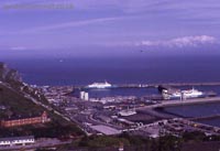 Overview of Dover Eastern Docks, complete with submarine pens and just a couple of berths